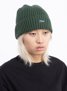 Dime Cursive Fold Beanie 24AW 贴布logo保暖针织帽简约男女冷帽