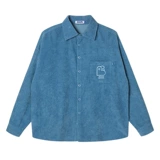 Вельветовая рубашка, с вышивкой