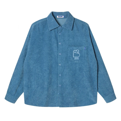 Вельветовая рубашка, с вышивкой