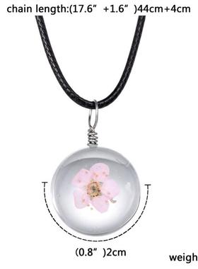 天然干花百搭植物森系情侣毛衣链