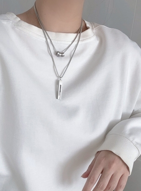 欧美大牌钛钢不掉色双层叠戴项链