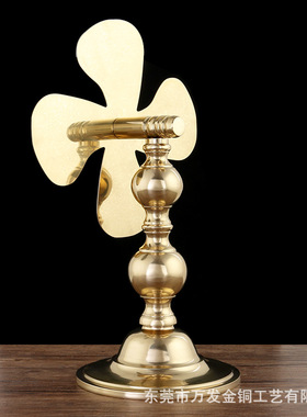 家居办公室商品风车黄铜装饰中式