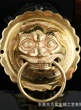 家居寺庙拉手铜黄铜中式风工艺品