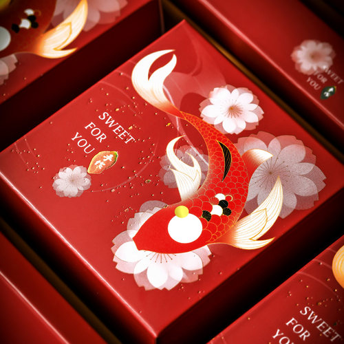 中秋节月饼礼盒空盒包装盒高档礼品冰皮流心广式6粒定制盒子 - 图1