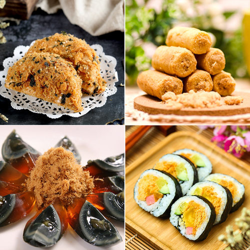 劣狐狐蟹黄肉松做蛋糕脆松青团蛋黄肉松小贝寿司饭团烘焙专用材料 - 图2