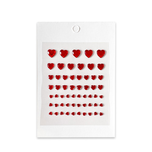 爱心钻贴脸心形饰品美甲贴片脸部化妆钻石装饰眼妆贴钻立体大亮片 - 图3