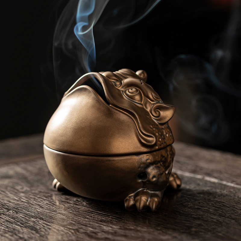 陶瓷香炉仿古盘香炉金蟾送宝香薰炉四小时盘香熏香炉茶道香炉摆件,淘宝优惠券,粉丝福利购,淘宝优惠卷