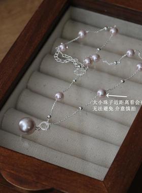 合金钉珠复古项链锁骨链毛衣链