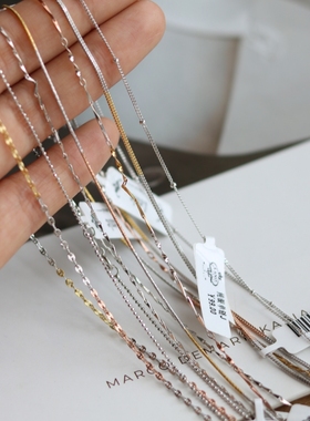 撤柜925银锁骨链女彩金轻奢品质