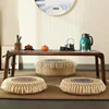 Ethnic style cotton thread tassel hand-woven futon cushion round mid-century style tatami bay window meditation cushion