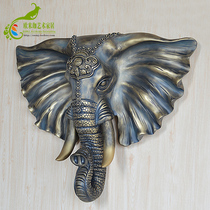 Elephant Head Wall-mounted PROPERTY PENDANT BACKGROUND LIVING-ROOM CREATIVE WALL DECORATION EUROSTYLE TV WALL FACE ADORNMENT GENGUAN WALL DECORATION