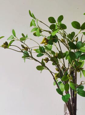 中式风仿真树枝富贵榕花艺创意套装禅意客厅桌面装饰插花配材