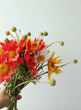 仿真花风车菊单枝假花
