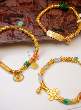 足金盘缠太极八卦守护手串