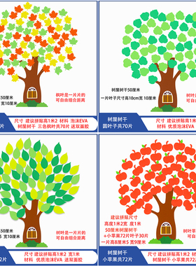 黑板报心愿鼓励树防撞墙贴