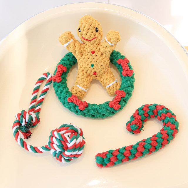 Pet Christmas Gift Teething Knot Toy