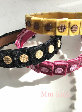 韩国进口丝绒褶皱儿童发饰