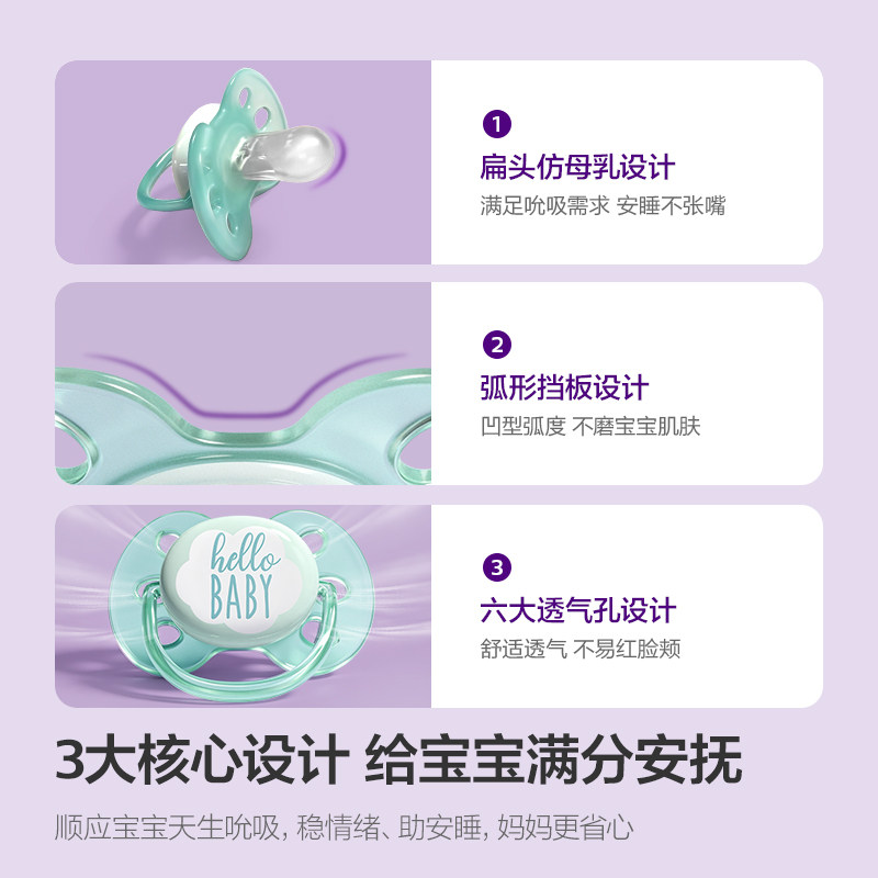 飞利浦新安怡安抚奶嘴0到3-6个月一岁以上新生婴儿防胀气宝宝硅胶 飞利浦新安怡安抚奶嘴0到3-6个月一岁以上新生婴儿防胀气宝宝硅胶