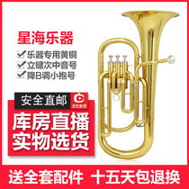 Sub-medium-tone instrument downfall B-tone triple key sub-medium consonant Number of small humband baton copper brass sub-medium consonant number big number