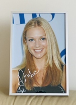 AJ COOK A J Cook signature photo attached to the photo frame