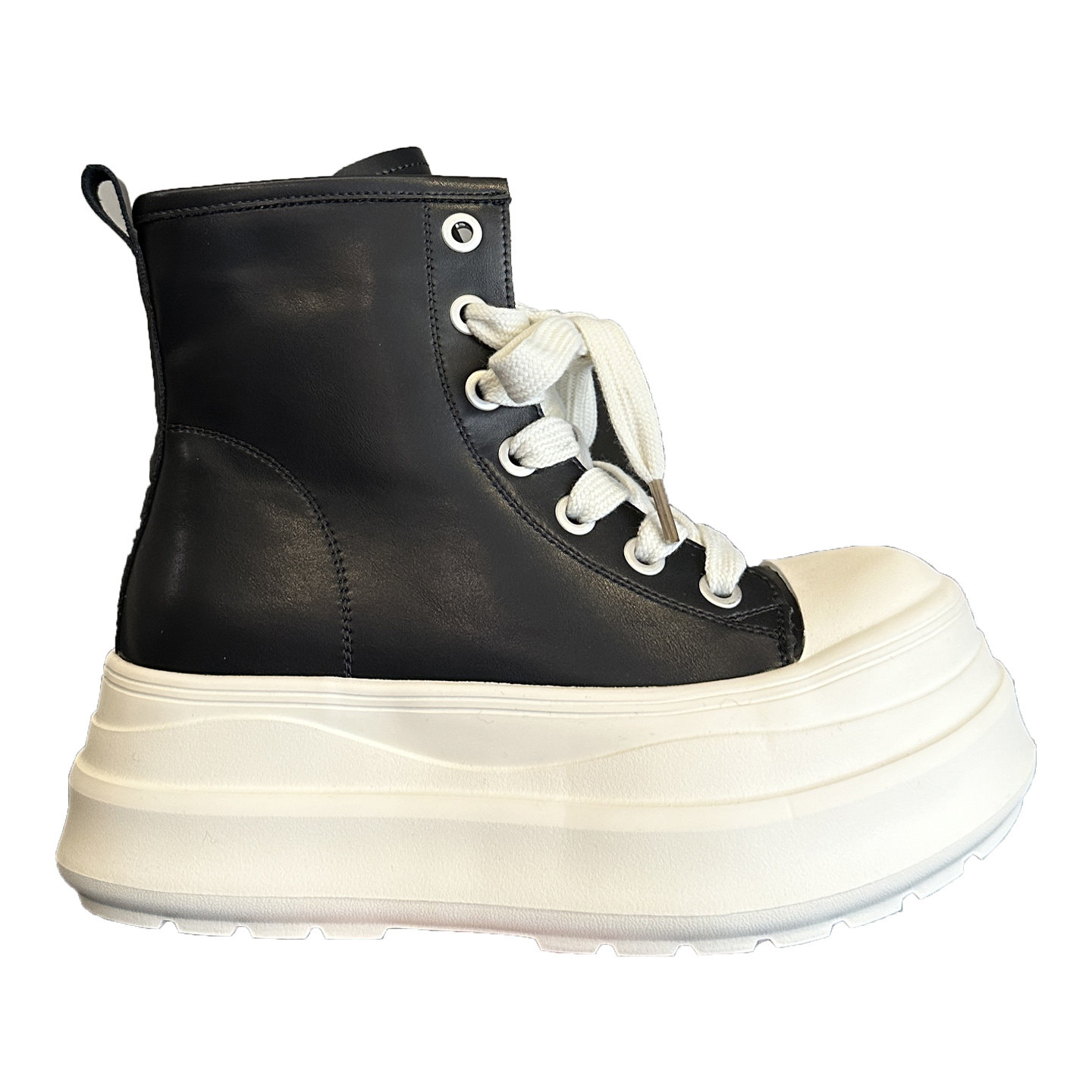 炸街潮流~春季新品真皮轻便增高大头厚底鞋黑白高帮鞋板鞋女棉鞋,淘宝优惠券,粉丝福利购,淘宝优惠卷