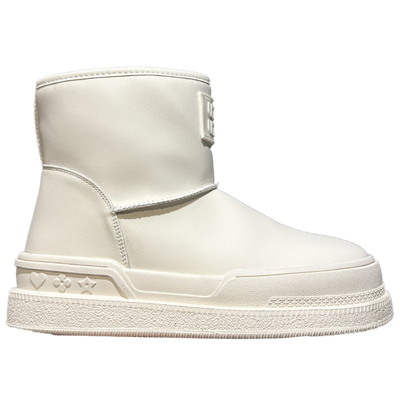 冬季我来啦~配裙子厚底白色真皮加绒加厚雪地靴女防水棉靴大棉鞋,淘宝优惠券,粉丝福利购,淘宝优惠卷