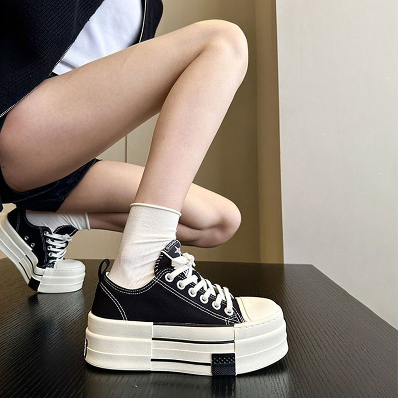 爱品质的看过来~匡匡厚底帆布鞋女小白鞋春秋季低帮增高休闲板鞋,淘宝优惠券,粉丝福利购,淘宝优惠卷