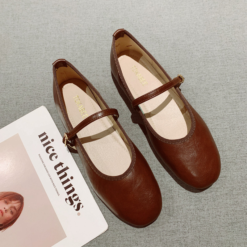 2025年新款香风浅口圆头百搭一字玛丽珍鞋女舒适软底单鞋平底鞋,淘宝优惠券,粉丝福利购,淘宝优惠卷
