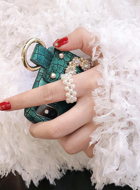 【特价】珍珠戒指女宽版食指戒女日韩甜美多层珍珠戒指手串