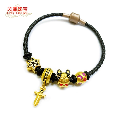 Браслет с одной бусиной, эмаль, колокольчик, аксессуар, ювелирный шарм, 3D, DIY