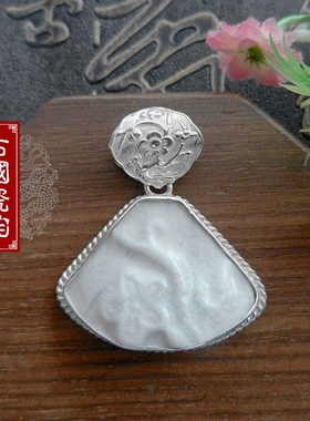 手工纯银925纯银明德化白梅吊坠