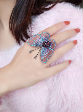 原创欧根纱蕾丝小清新可调节艾米