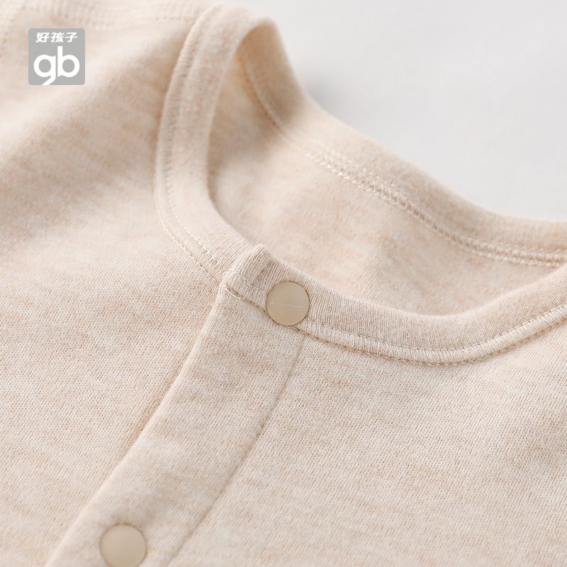 gb好孩子婴儿连体衣春秋纯棉无骨睡衣男女宝宝哈衣爬服新生儿衣服 - 图0