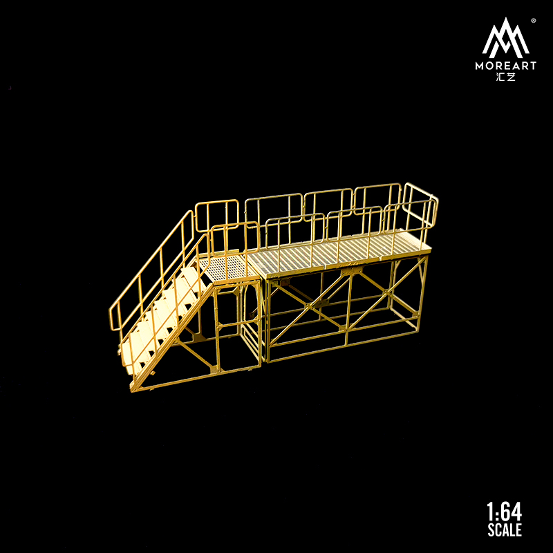 1:64楼梯塔架围栏工业场景仿真合金小比例汽车模型展示装饰品配件 - 图2
