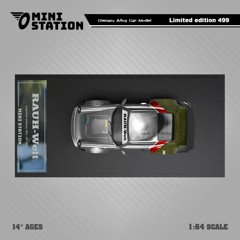 Mini车模 1:64 RWB964 SAMURAI跑车赛博朋克2077涂装合金汽车模型-图2