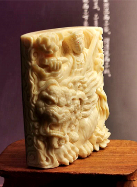 文殊菩萨生肖兔猛犸牙高端定制