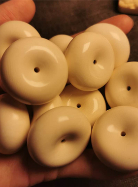 猛犸象牙满纹冰料面包圈文玩配饰