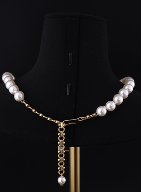 气质时尚 中古vintage复古时尚优雅珍珠花朵项链 耳环耳钉