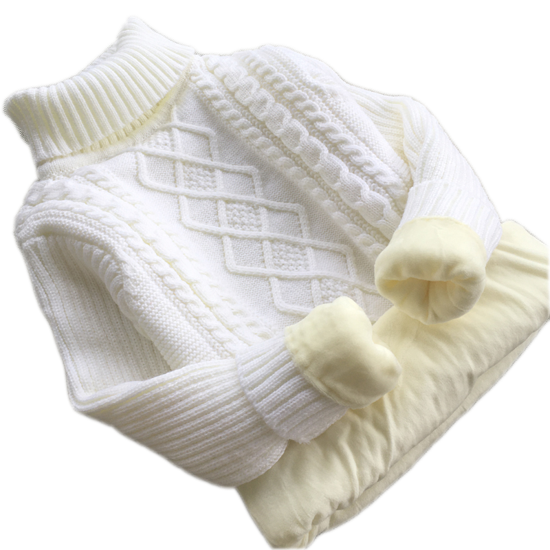 儿童毛衣中大童男童半高领加厚针织衫女童打底白色毛衣演出服加绒,淘宝优惠券,粉丝福利购,淘宝优惠卷