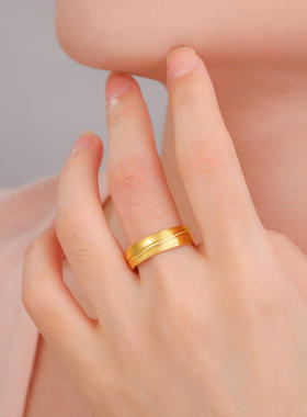 男女通用车轮印戒指简戒指/指环