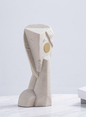 创意新品欧式砂岩树脂材质工艺品客厅家居饰品样板房软装配饰