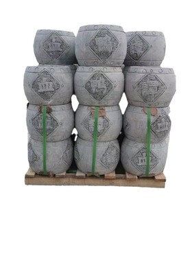 石雕皮柱礅石木柱底座柱基石柱顶石空心柱青石中式仿古柱脚石墩