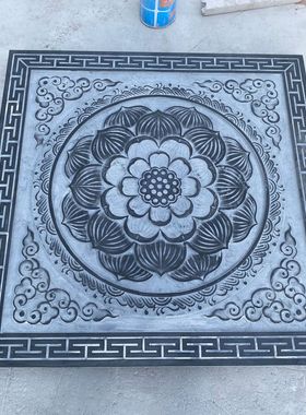 地青石雕厂家自建房地雕浮雕壁画中式仿古庭院别墅青石地雕浮雕