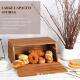 Dust-proof countertop solid wood bread storage box Simple square bread donut storage box Wooden kitchen box