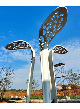 镂空发光不锈钢雕塑水景标志户外大型雕塑广场景观大摆件定制