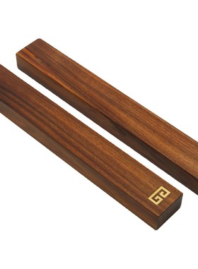 红木雕刻工艺摆件酸枝木锲铜文房纹镇尺回书法创意压纸批发厂家