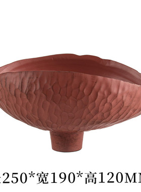 侘寂风摆件艺术果盘创意新中式样板间酒店餐厅贝壳形装饰收纳托盘