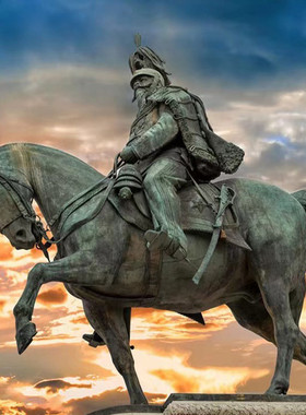 热销铸铜人物雕塑户外防铜落地摆件农耕文化民俗人物人物骑马铸铜