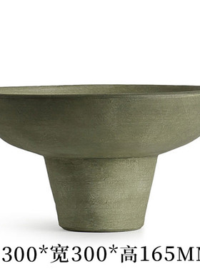 复古美式花瓶摆件高级感侘寂风饰品艺术大肚花器别墅酒店软装创意