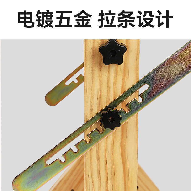 美术画桌实木绘画工作台可调节高度倾斜升降画室油画桌工程制图桌 - 图2